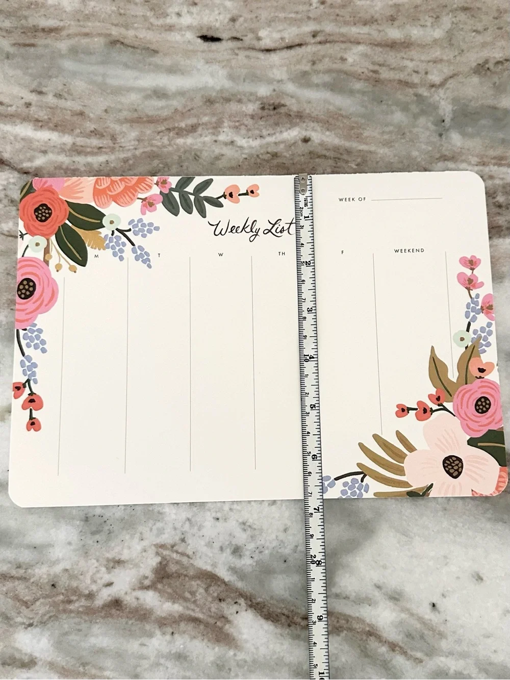 Anthropologie Rifle Paper Co. Floral Weekly Desk Notepad Planner - Mouse Pad